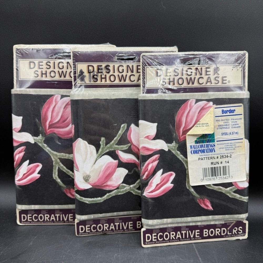 Vintage Brewster Chesapeake Wallpaper Border Home Decor 15 Yards Floral Magnolia